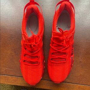 Bold Red Athletic Sneakers